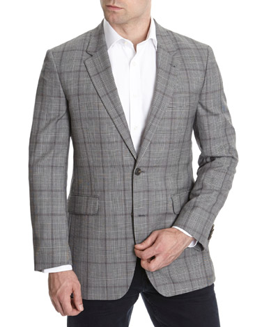 New Haven Wool Blend Check Jacket
